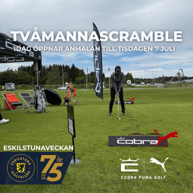 🔥 Idag kl. 12:00 öppnar anmälan!

Nu släpper vi en av veckans roligaste tävlingar –
🏌️‍♂️ Tvåmannascramble med twist - extrema flaggplaceringar

⏰ Kanonstart: 07:00 & 13:00
👥 Lag: 2 personer

💥 Det här gör den extra kul:
• Mycket svåra flaggplaceringar - det är på greenen det avgörs
• Ställer krav på både samspel och egen prestation
• Perfekt mix av tävling och spelglädje

🌟 Under dagen:
🍹 AW-priser 12:00–18:00
🔥 Barbecuebuffé från 18:00
🏆 Prisutdelning ca 20:00 i Bistro Bryggan

💰 Avgift: 500 kr/person (inkl. tävling & middag)
💰 Greenfee: 300 kr/gäst 
🎟️ Extra middagsbiljett: 300 kr (släpps 1/6)
📲 Scoring via GameBook (gratisversion räcker)
⏰ Viktigt: Betalning ska vara gjord senast 29 juni kl. 12:00 för att behålla platsen

👉 Anmäl ditt lag här:
https://mingolf.golf.se/tavling/information/5347599

Det här blir en riktig snackis – säkra er plats direkt! 💥⛳
#eskilstunagolfklubb #meränbaraengolfklubb #eskilstunaveckan2026
