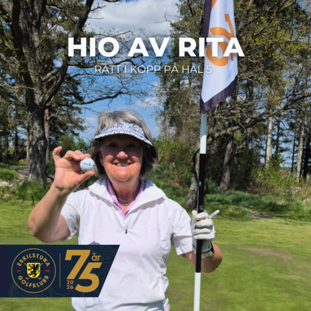 💥⛳ Fyra HIO:s redan – vilken start på säsongen!
Idag var det en i husbilssällskapet, Rita Ponerup från Mariestads GK, som stod för golfmagin när hon slog utslaget direkt i hål på hål 5. 🎯👏

Hålet mäter cirka 125 meter och greenen omringas av två bunkrar som gärna slukar bollar som inte är riktigt precisa. Men Rita behövde bara ett enda slag – rakt i koppen! 😄

Stort grattis till en fantastisk prestation ⭐
#eskilstunagolfklubb #meränbaraengolfklubb #hiofeber2025