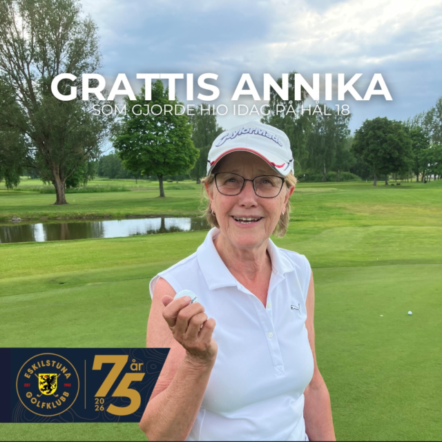 💥⛳ Det hände igen på hål 18!
Idag slog Annica Carlsson till med en fantastisk hole in one på vårt signaturhål, hål 18. 🎯👏

Att avsluta rundan med ett perfekt slag är något de flesta golfare bara kan drömma om. Annica behövde bara ett slag för att ta sig från tee till hål – och skapade samtidigt ett golfminne för livet.

Stort grattis Annica till en riktigt imponerande prestation! ⭐
HIO-tavlan är redan klar och väntar på dig i Swinglab. 😊
#eskilstunagolfklubb #meränbaraengolfklubb #hiofeber2026